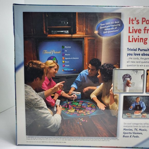 Trivial Pursuit DVD Pop Culture Board Game Parker Brothers 2003 Edition Vintage - Picture 5 of 12